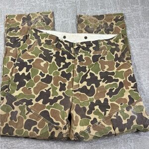 Vintage Bone Dry Red Head Camo Hunting Trouser Straight Leg Pant Mens READ BELOW